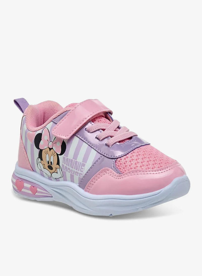 Disney Girls Minnie Mouse Light-Up Sneakers
